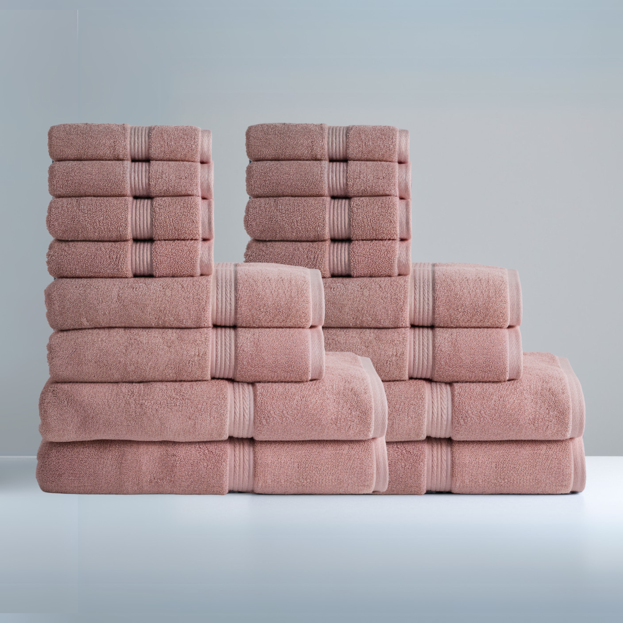 Ultrasoft Family Bath Bundle - Rose Pink - 16 piece set