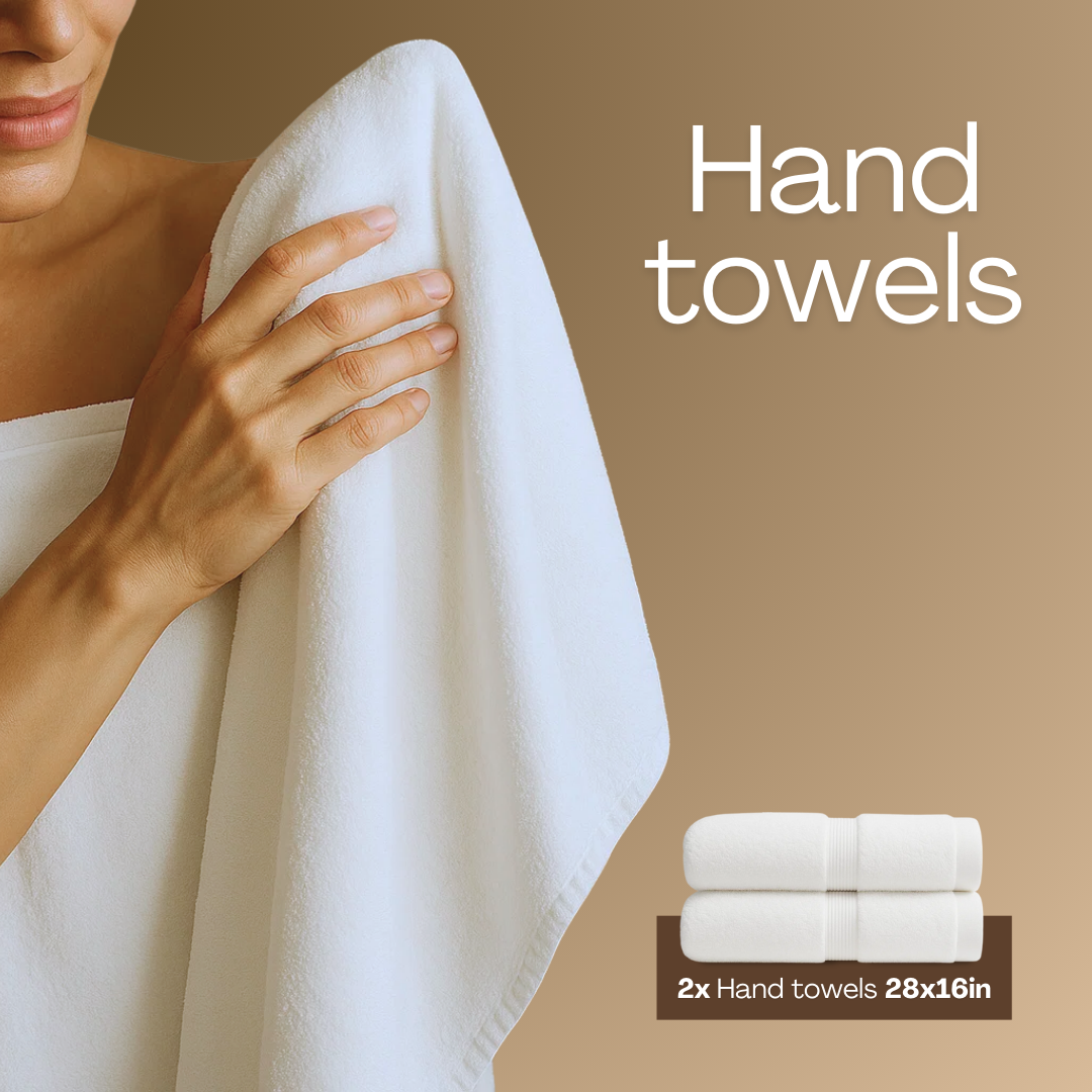 Heavyweight Cotton Bath Bundle - Black - 8 piece set