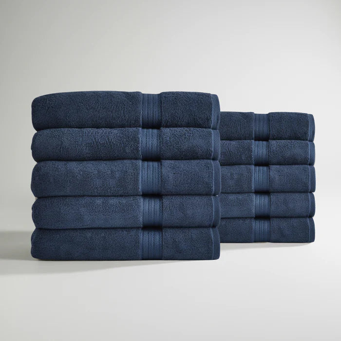 Ultrasoft Egyptian Cotton Hand Towels 10pcs Navy