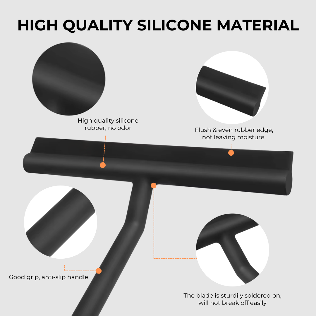 Matte Black Shower & Glass Squeegee