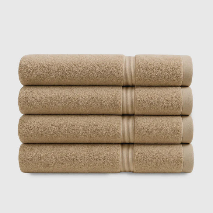Heavyweight Cotton Bath Towels 4pcs - Beige