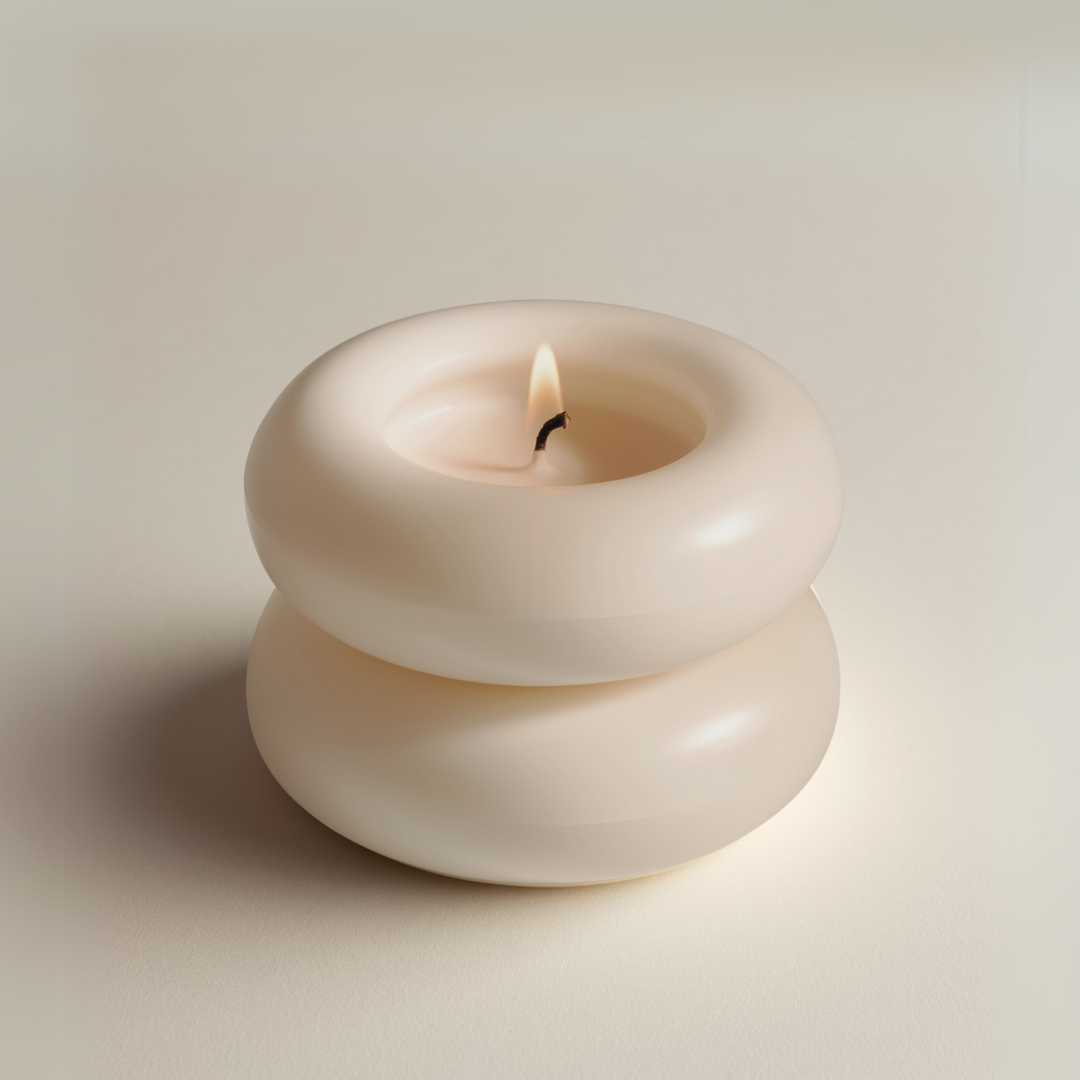 Stacked Donut Sculptural Candle