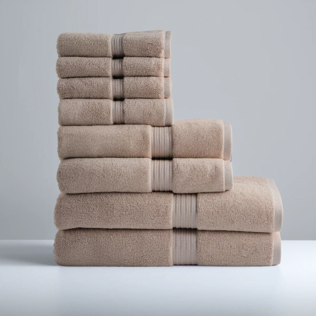 Ultrasoft Complete Bath Bundle - Beige - 8 piece set