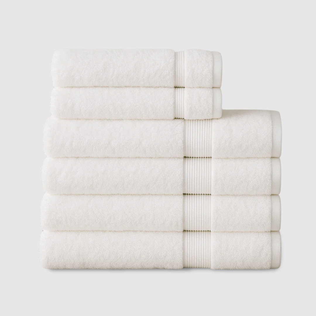 Heavyweight Cotton Spa Bundle 6pcs - Pure White