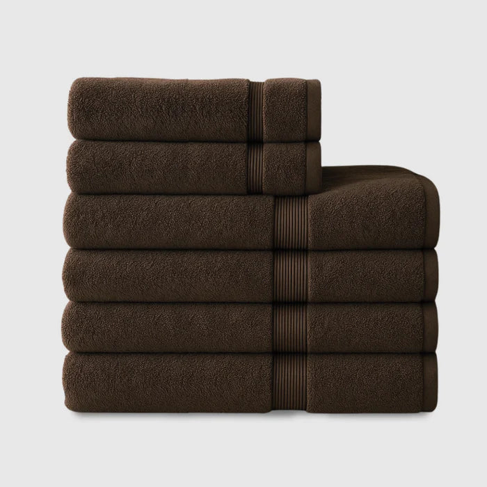 Heavyweight Cotton Spa Bundle 6pcs - Dark Brown