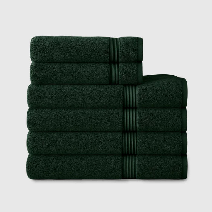 Heavyweight Cotton Spa Bundle 6pcs - Dark Green