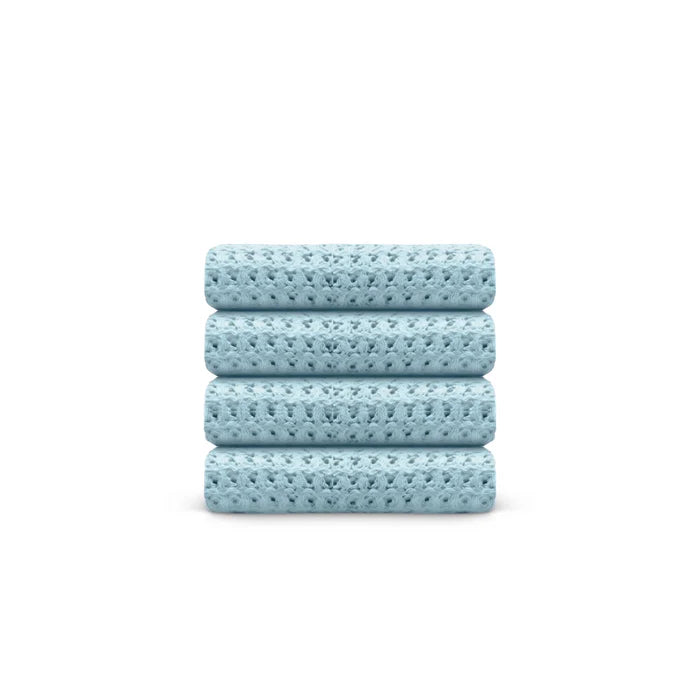 Egyptian Cotton Waffle Washcloth 4pcs - Light Blue