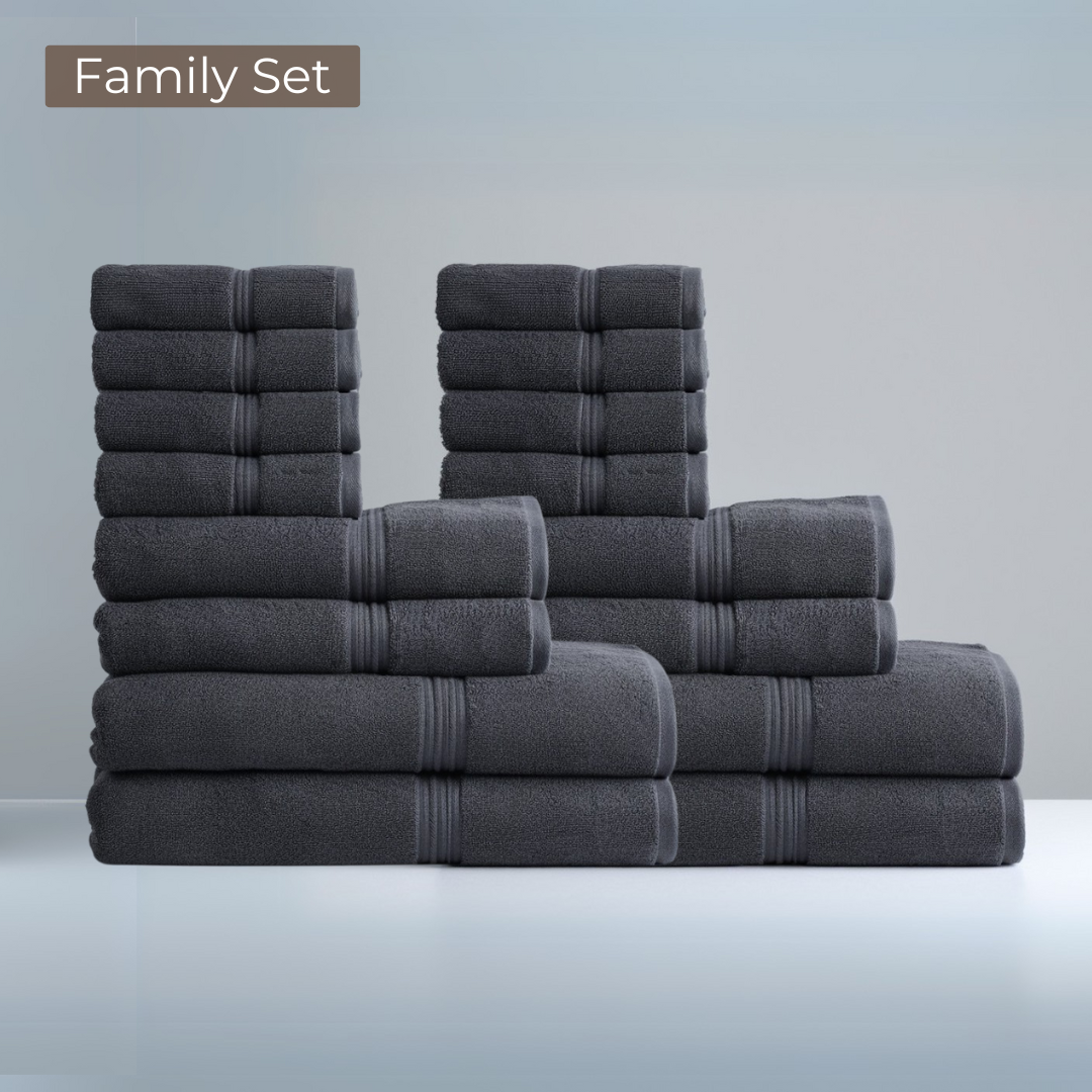 Ultrasoft Family Bath Bundle 16pcs Dark Grey