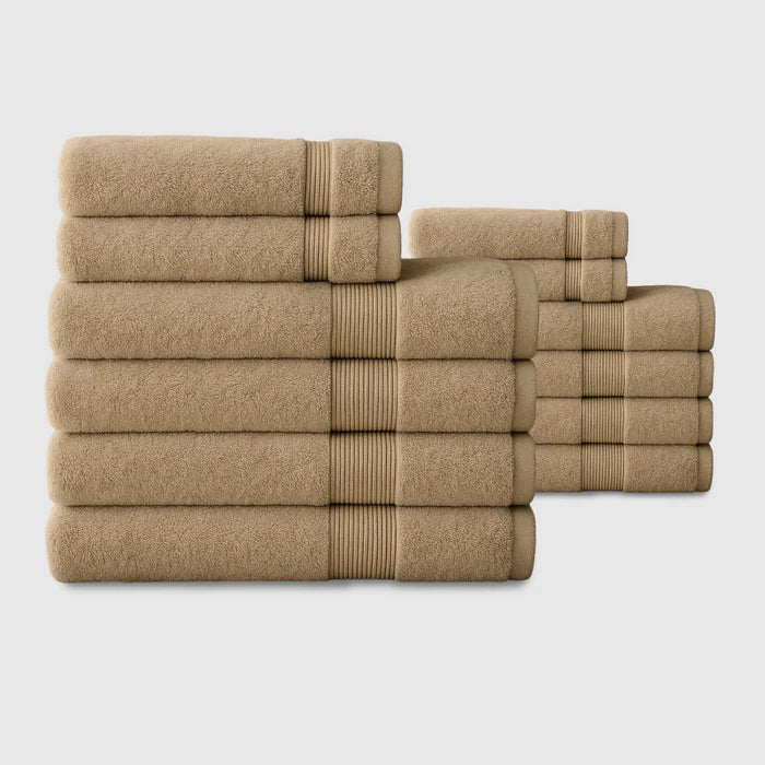Heavyweight Cotton Spa Bundle 12pcs - Beige