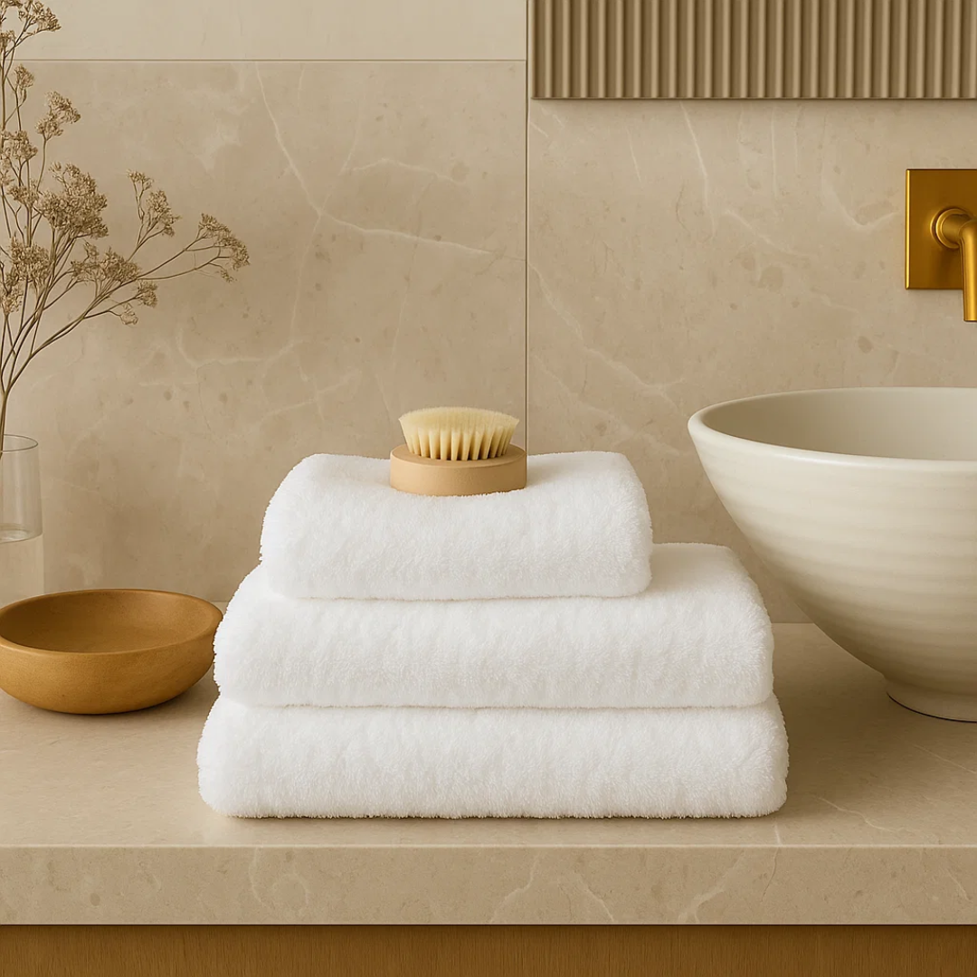 Heavyweight Cotton Bath Towels 4pcs - Pure White