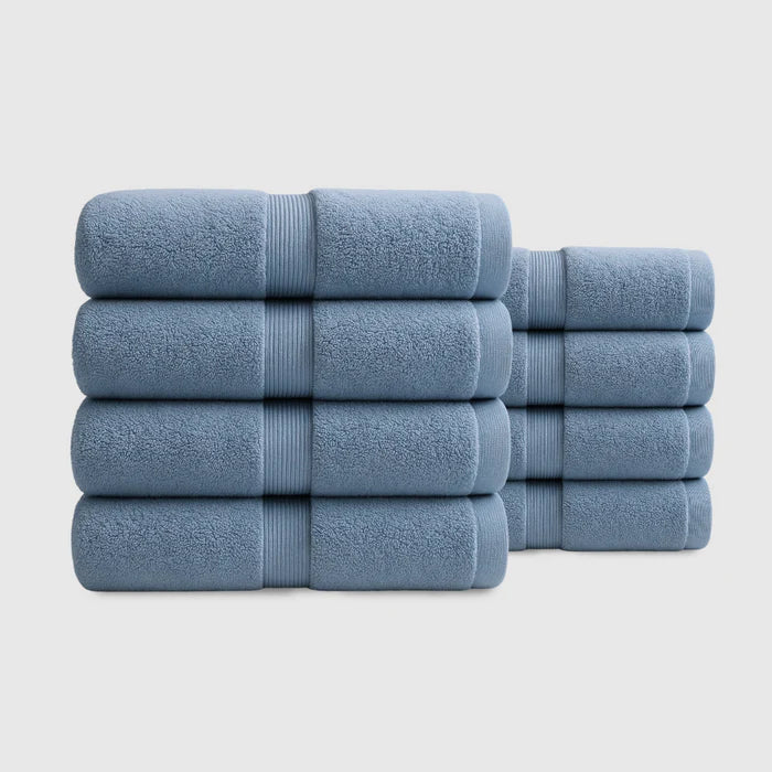 Heavyweight Cotton Hand Towels 8pcs - Navy