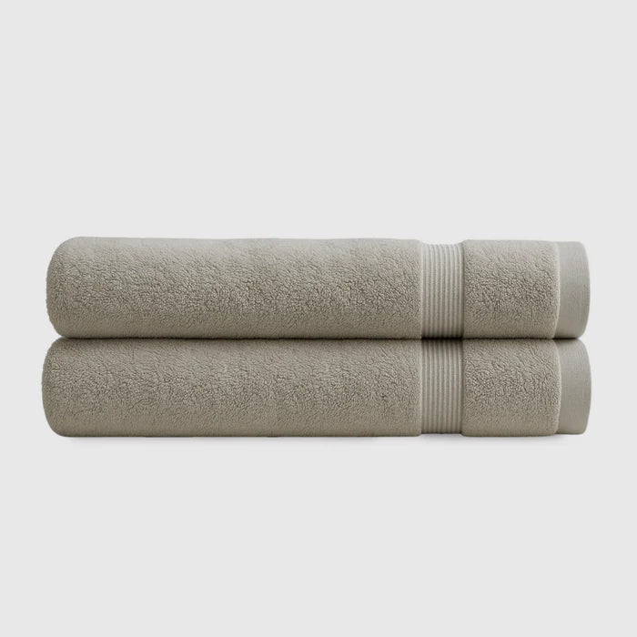 Heavyweight Cotton Bath Towels 2pcs - Soft Grey