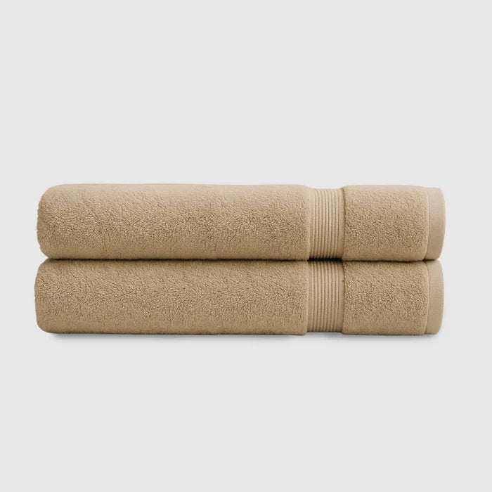 Heavyweight Cotton Bath Towels 2pcs - Beige