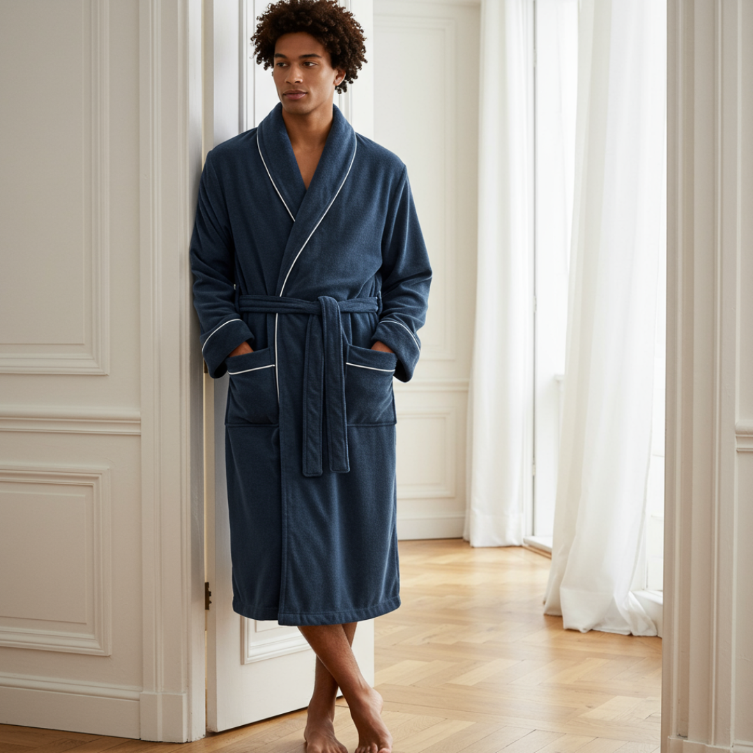 Ultra Plush Serenity Robe - Navy