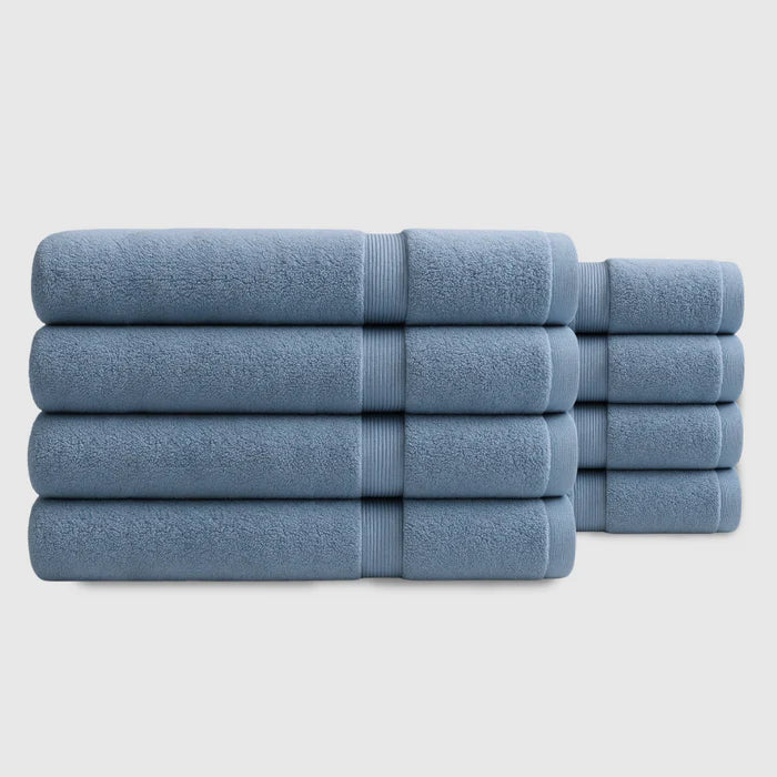 Heavyweight Cotton Bath Towels 8pcs - Navy