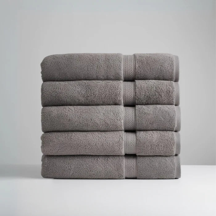 Ultrasoft Egyptian Cotton Hand Towels 5pcs Soft Grey