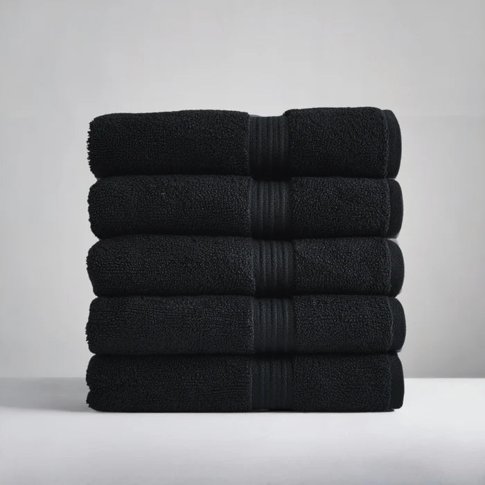 Ultrasoft Egyptian Cotton Hand Towels 5pcs Black
