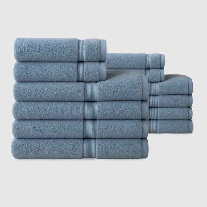 Heavyweight Cotton Spa Bundle 12pcs - Navy