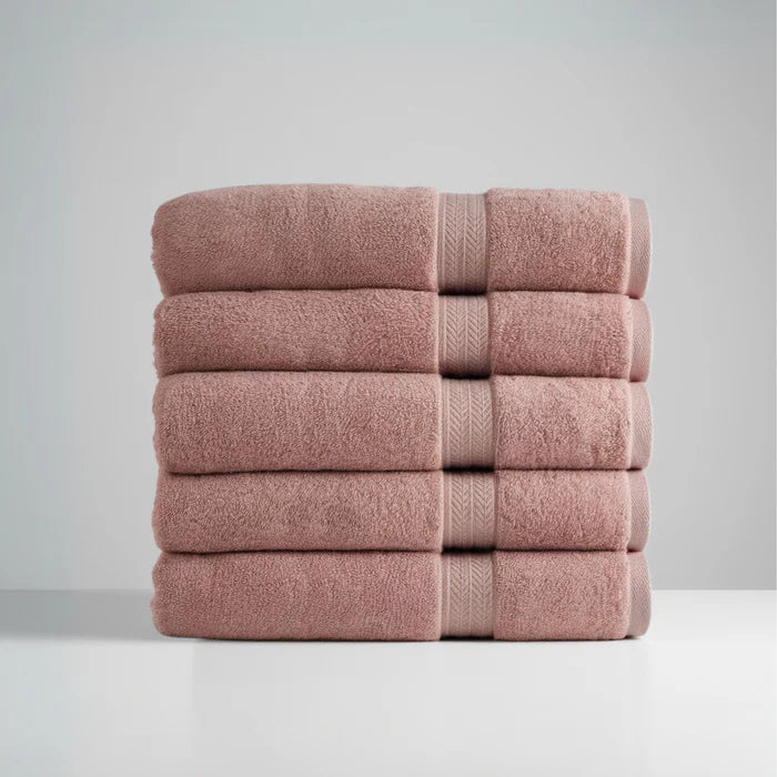 Ultrasoft Egyptian Cotton Hand Towels 5pcs Rose Pink