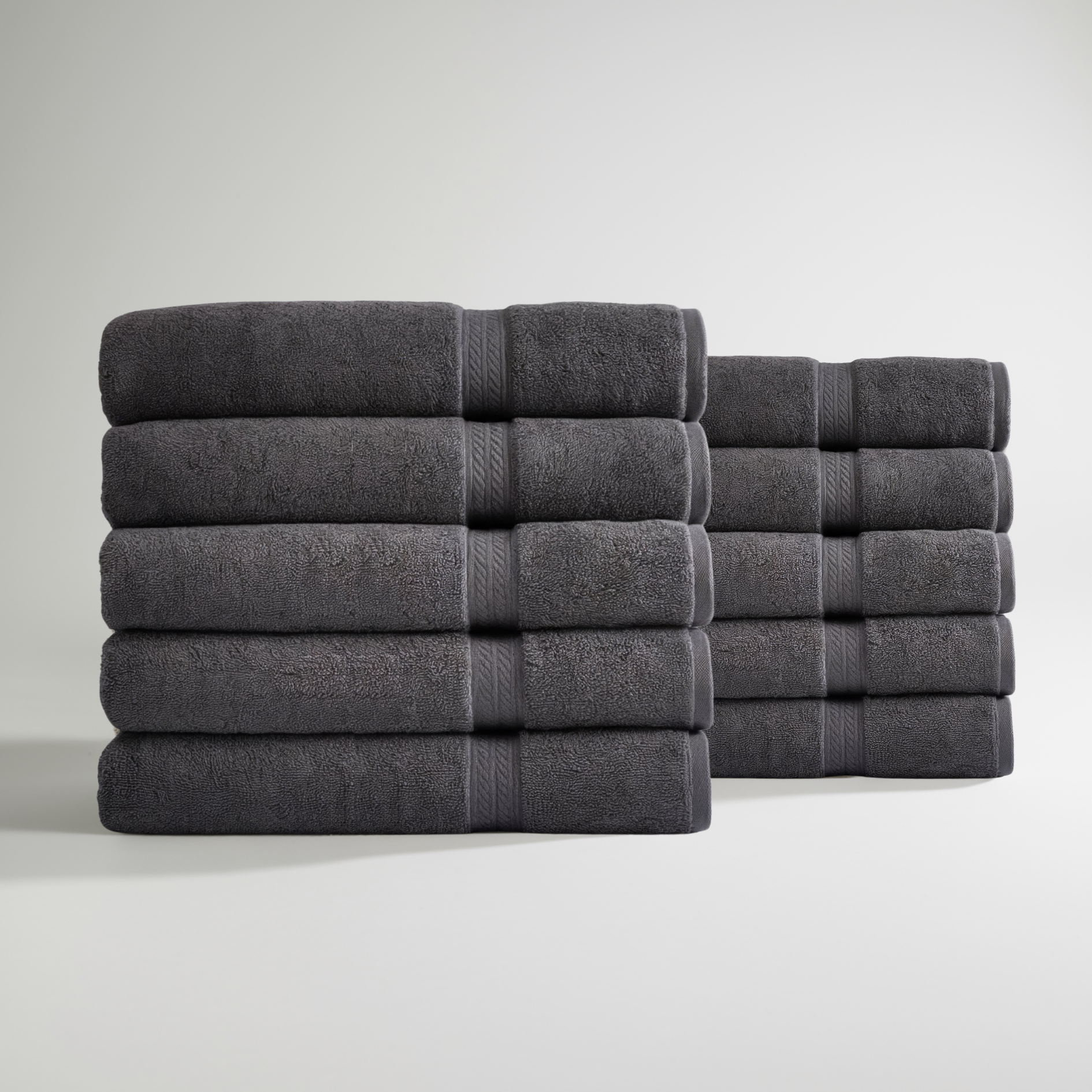 Ultrasoft Egyptian Cotton Hand Towels 10pcs Dark Grey