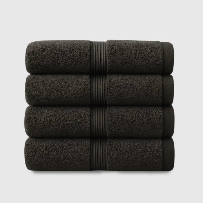 Heavyweight Cotton Hand Towels 4pcs - Dark Grey