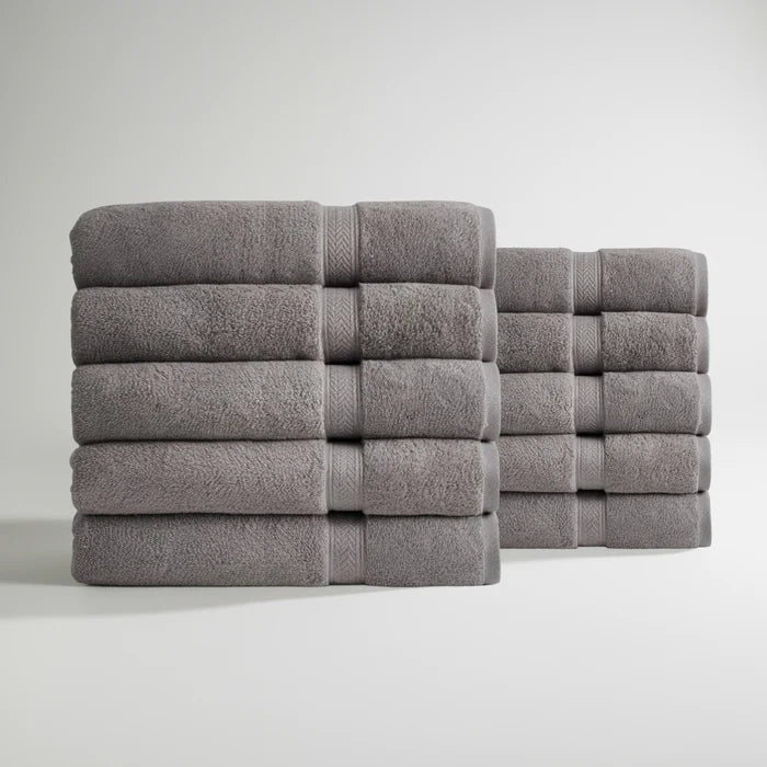 Ultrasoft Egyptian Cotton Hand Towels 10pcs Soft Grey
