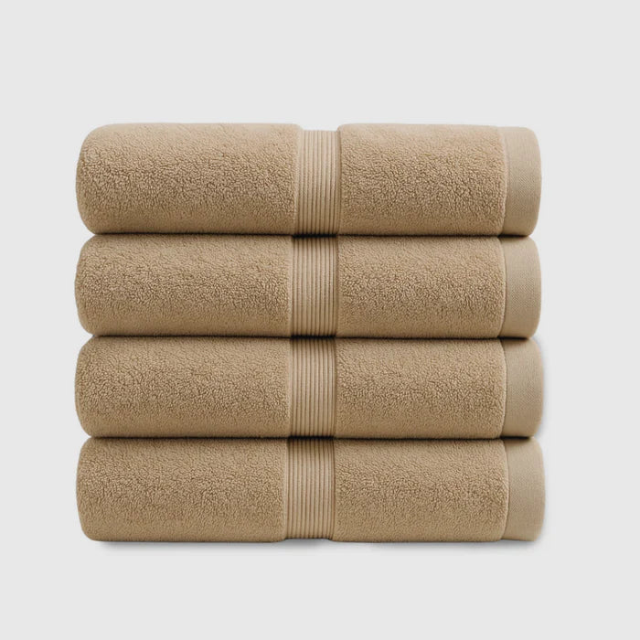 Heavyweight Cotton Hand Towels 4pcs - Beige