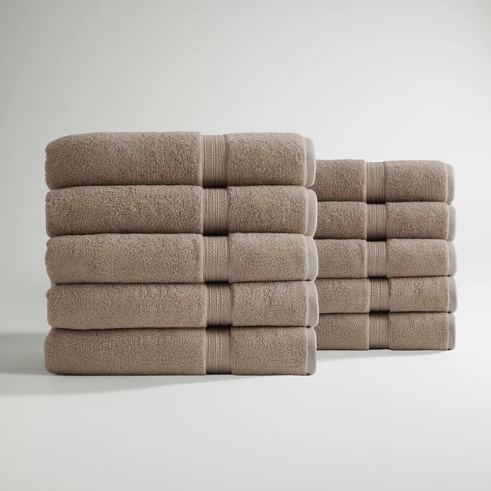 Ultrasoft Egyptian Cotton Hand Towels 10pcs Beige