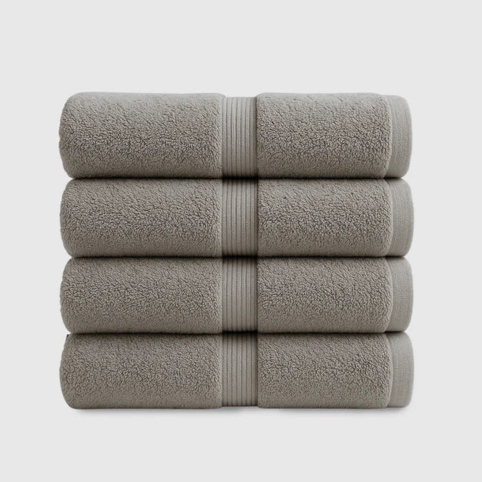 Heavyweight Cotton Hand Towels 4pcs - Soft Grey