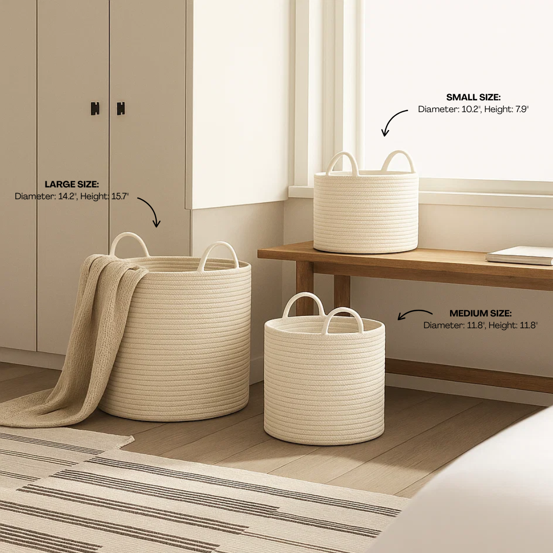 Plush Towel Storage Basket