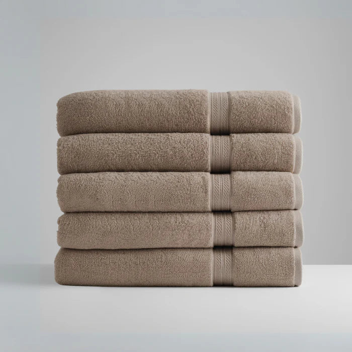 Ultrasoft Egyptian Cotton Bath Towels 5pcs Beige