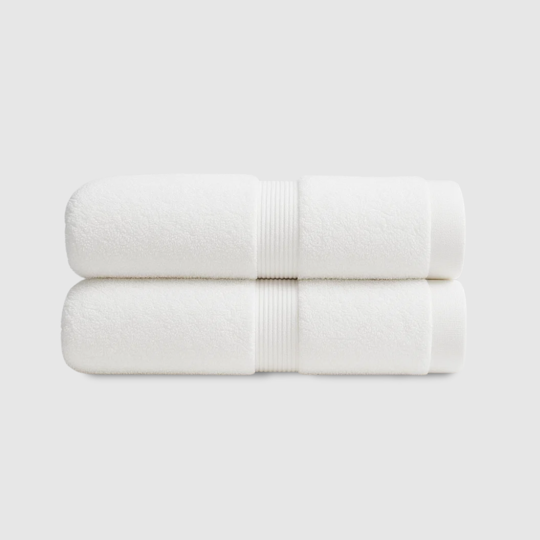 Heavyweight Cotton Hand Towels 2pcs - Pure White