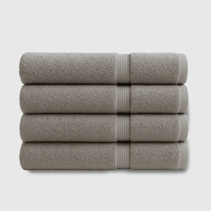 Heavyweight Cotton Bath Towels 4pcs - Soft Grey