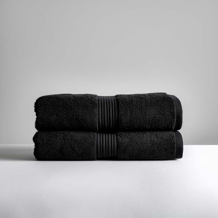 Ultrasoft Egyptian Cotton Hand Towels 2pcs Black