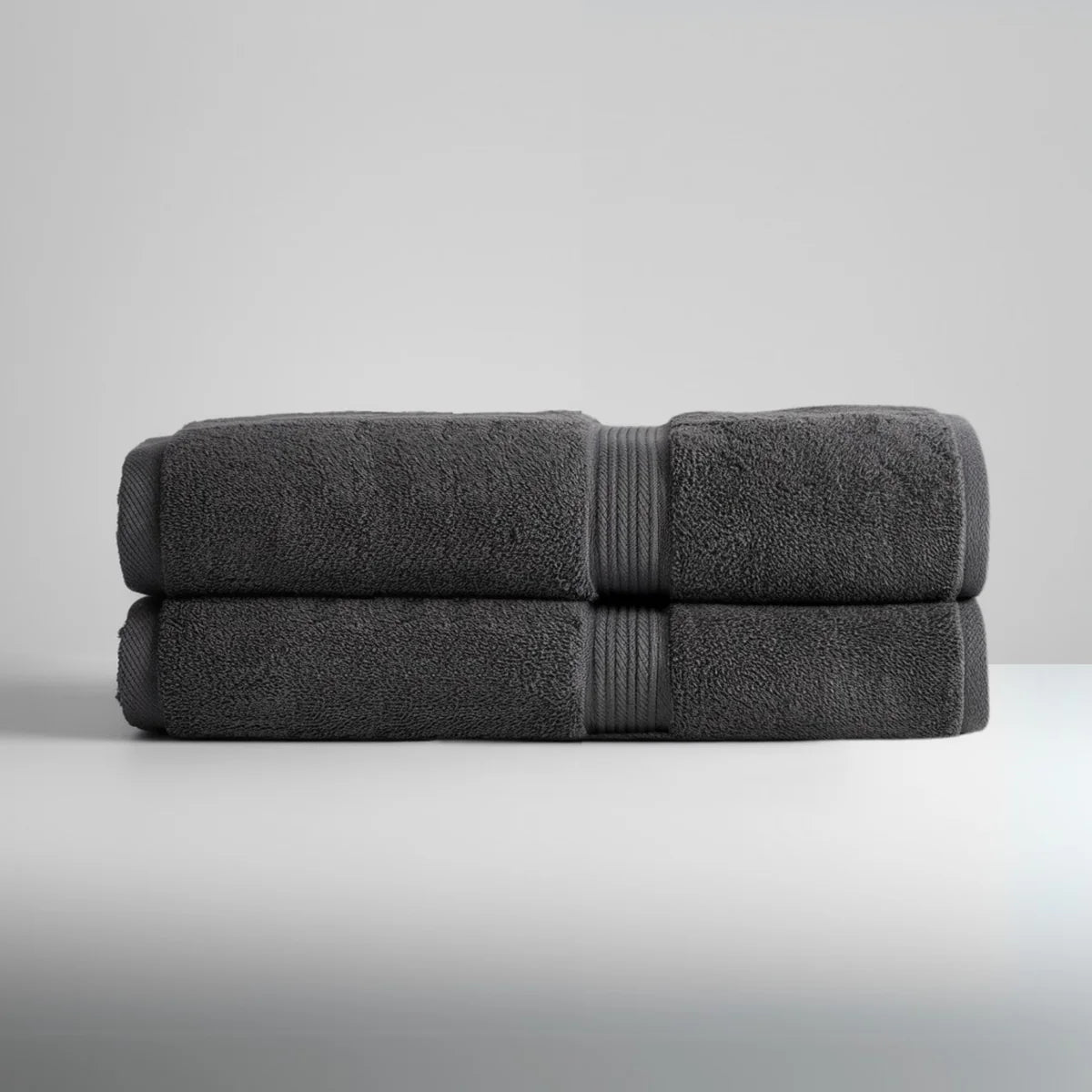 Ultrasoft Egyptian Cotton Bath Towels 2pcs Dark Grey