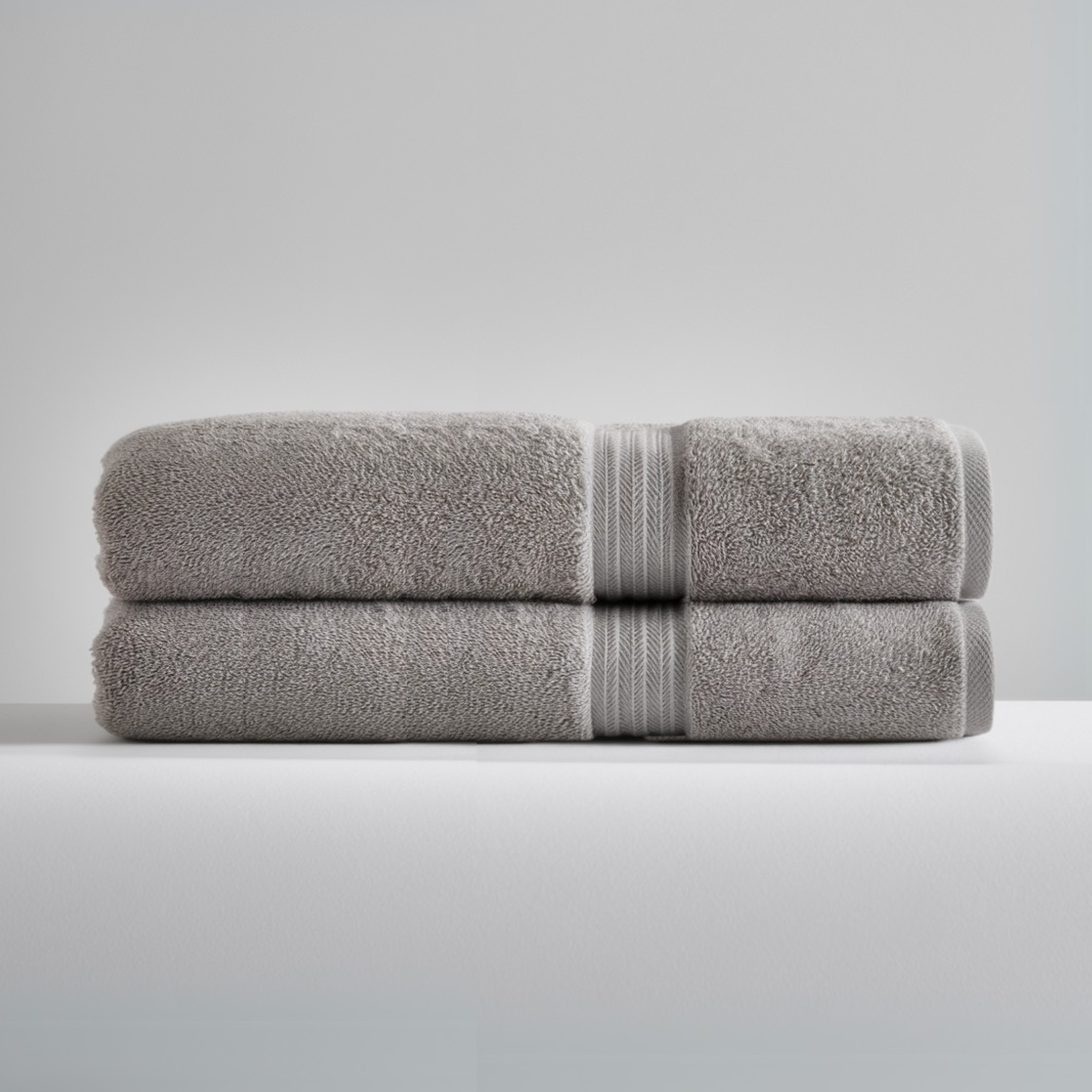 Ultrasoft Egyptian Cotton Bath Towels 2pcs Soft Grey