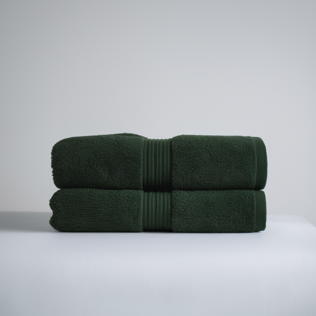 Ultrasoft Egyptian Cotton Hand Towels 2pcs Dark Green