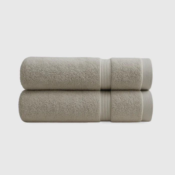 Heavyweight Cotton Hand Towels 2pcs - Soft Grey