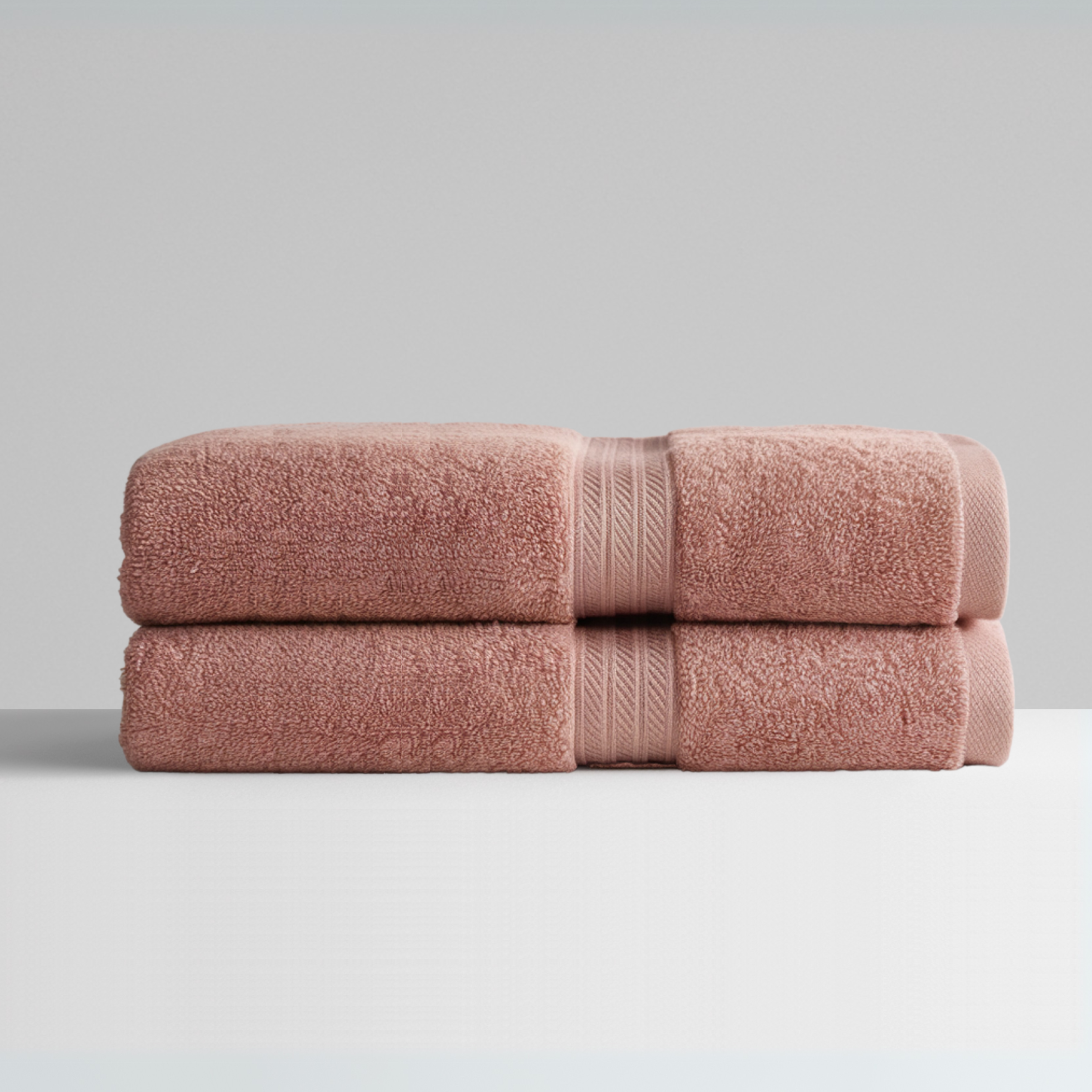 Ultrasoft Egyptian Cotton Bath Towels 2pcs Rose Pink
