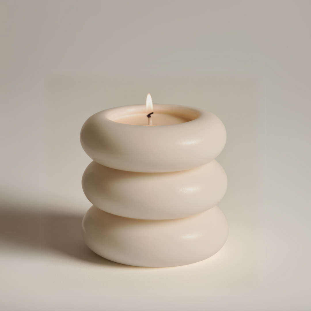 Stacked Donut Sculptural Candle