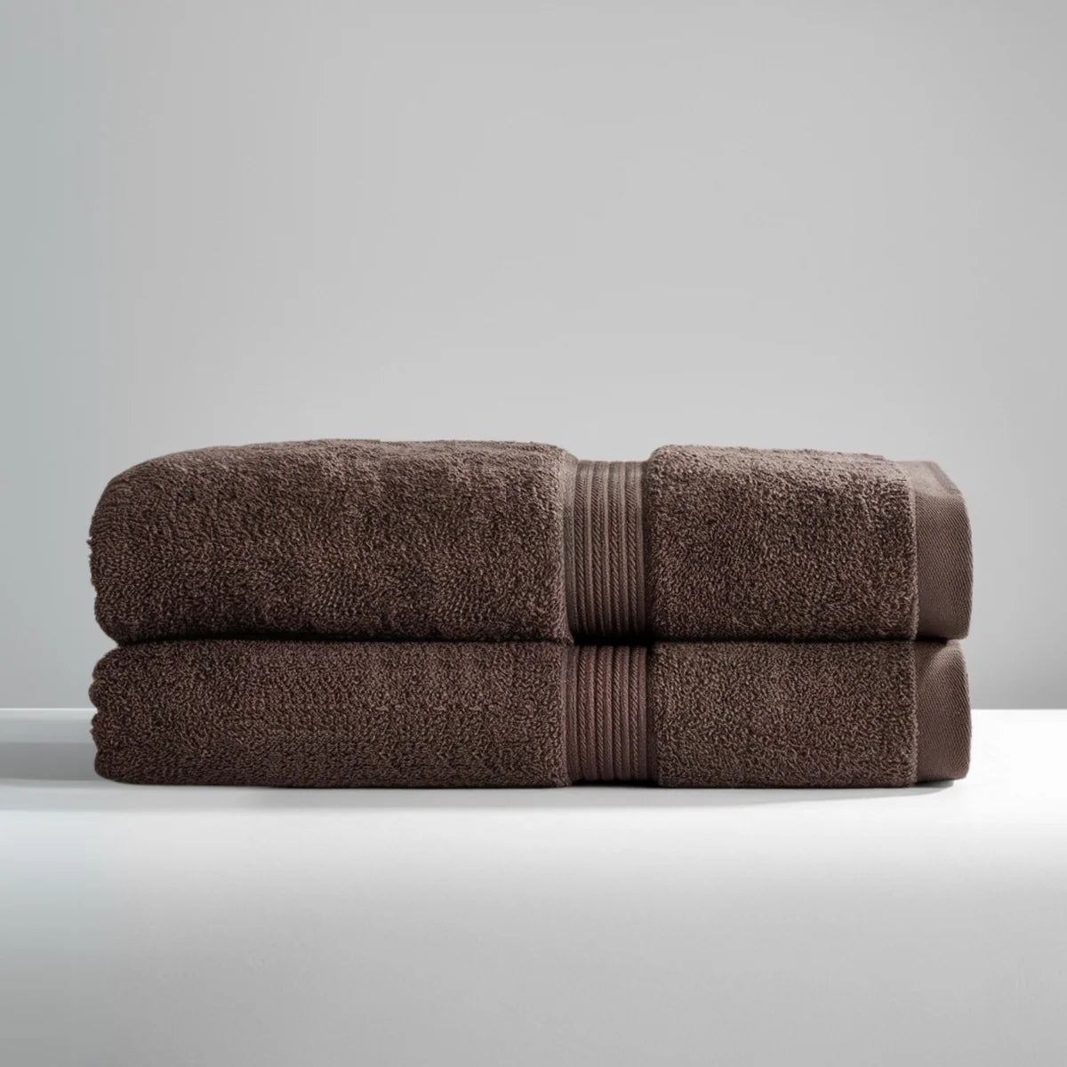Ultrasoft Egyptian Cotton Bath Towels 2pcs Dark Brown