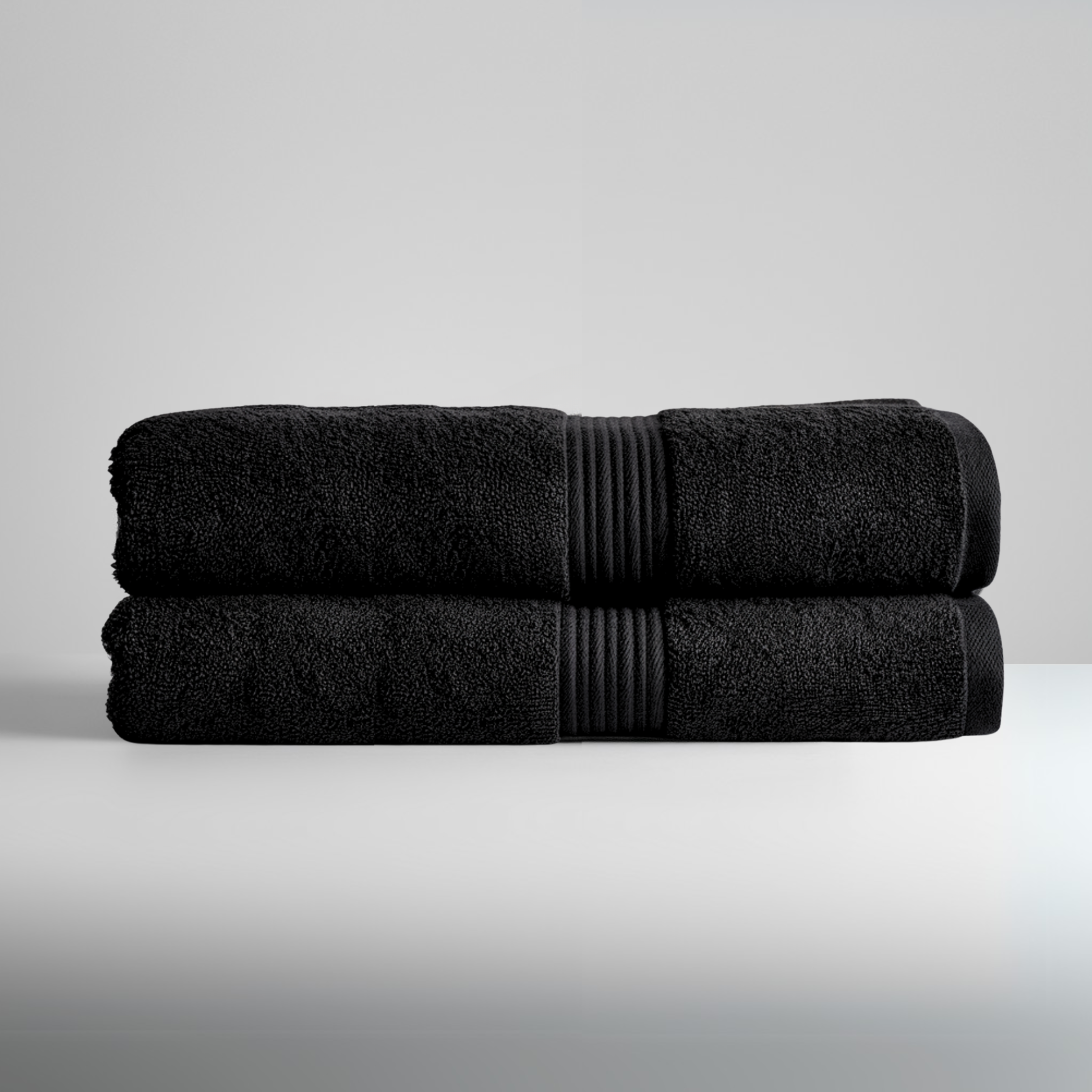 Ultrasoft Egyptian Cotton Bath Towels 2pcs Black