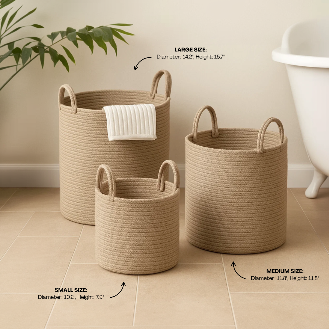 Plush Towel Storage Basket