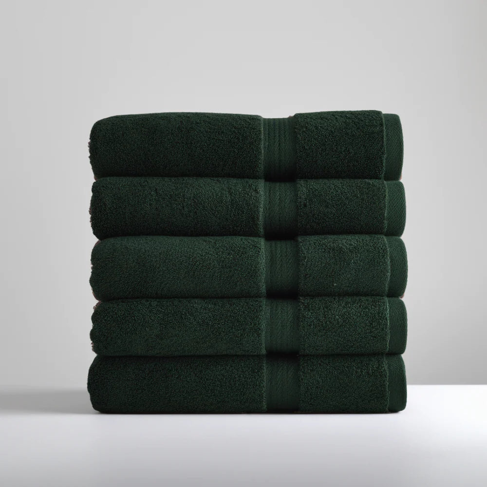 Ultrasoft Egyptian Cotton Hand Towels 5pcs Dark Green