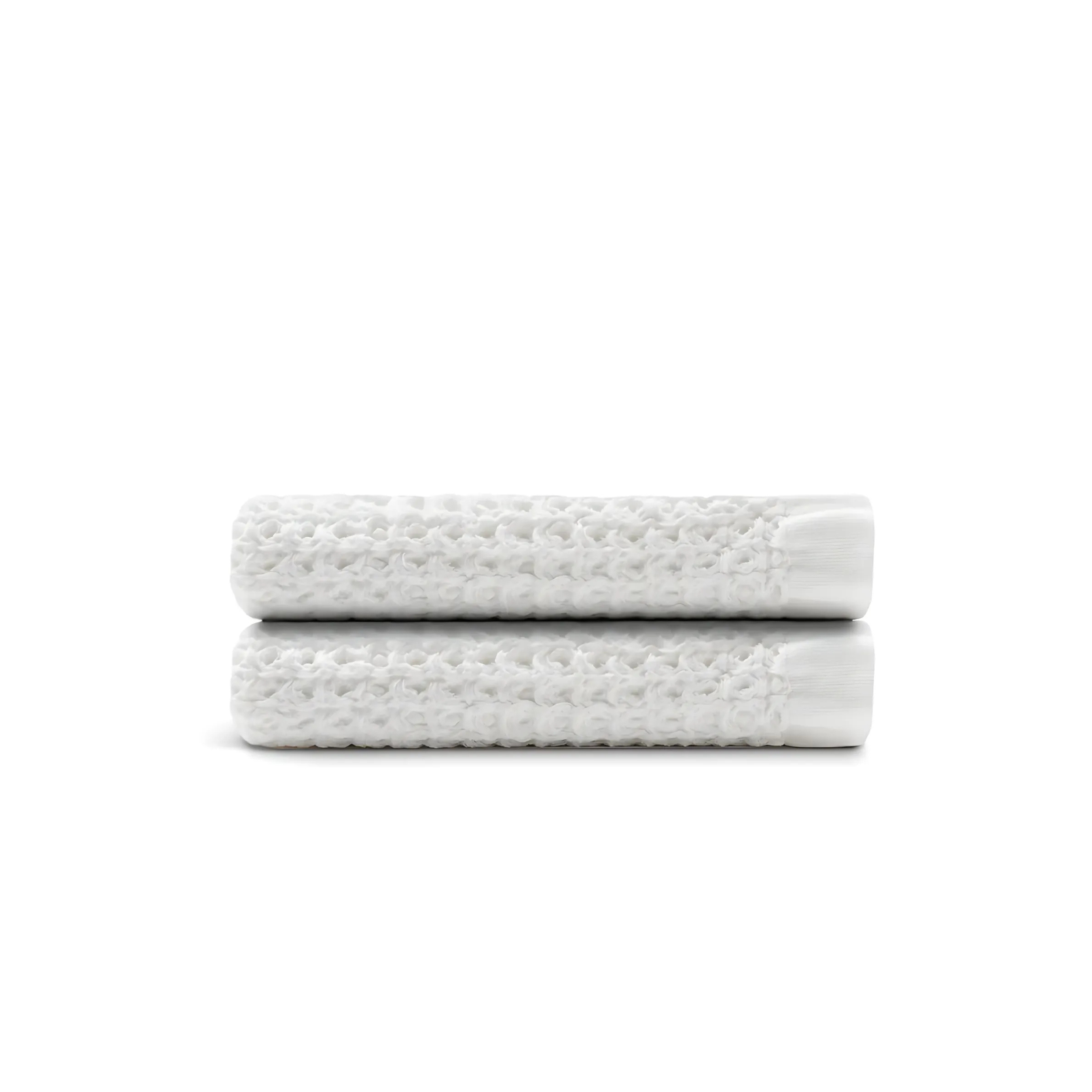 Egyptian Cotton Waffle Hand Towels 2pcs - Pure White