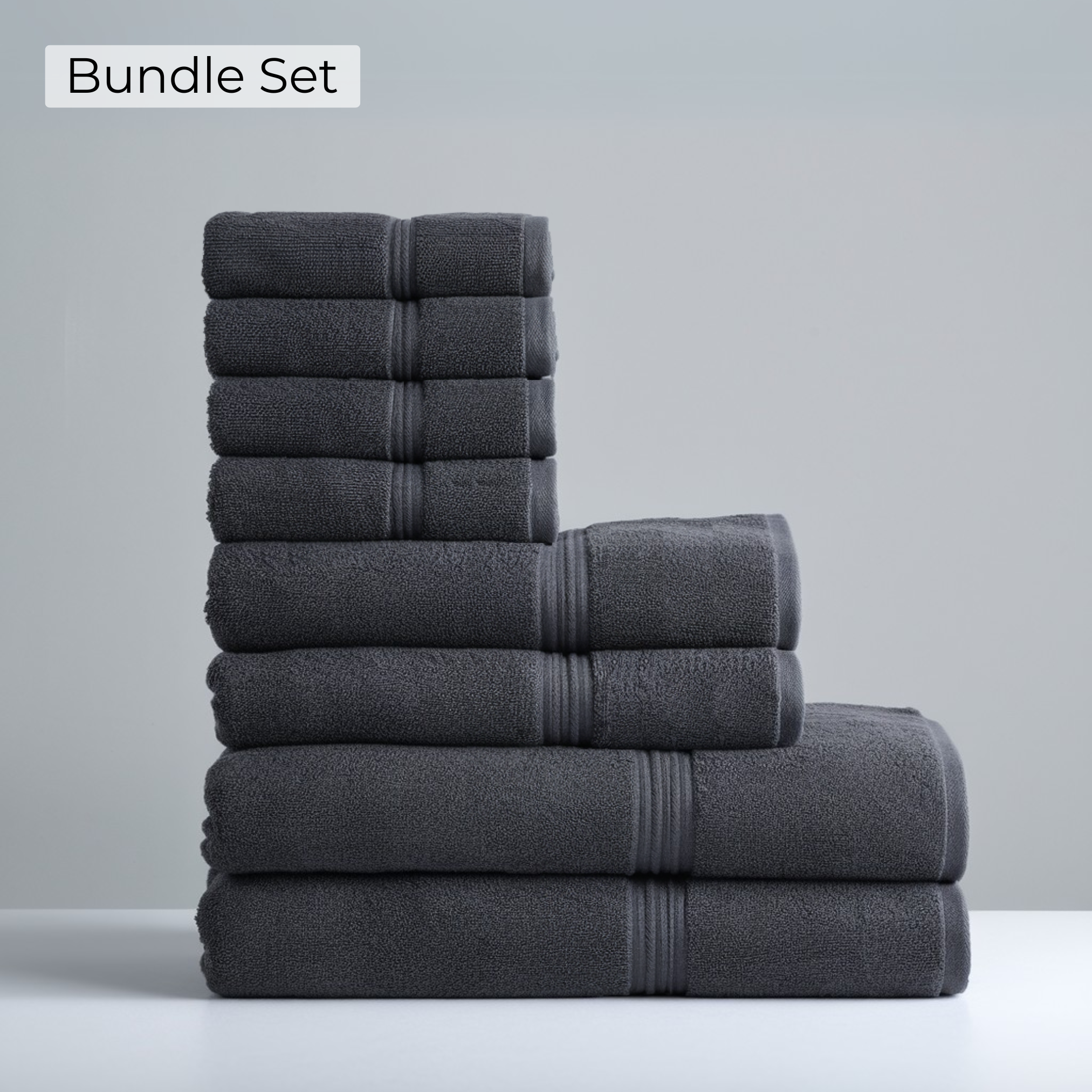 Ultrasoft Complete Bath Bundle 8pcs Dark Grey