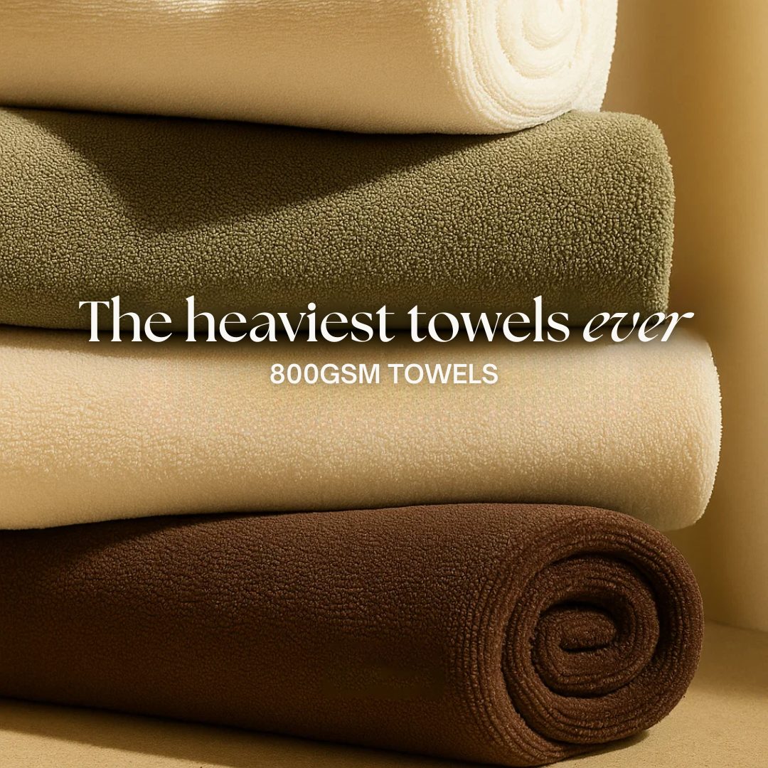 Heavyweight Cotton Bath Towels 8pcs - Soft Grey